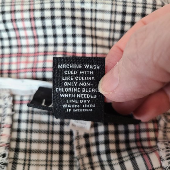 Lane Bryant Plaid Capris - Black, White, Red - Picture 6 of 9